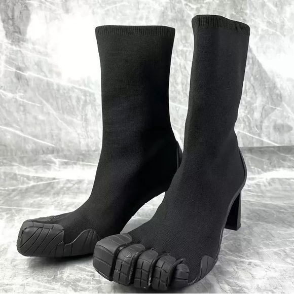 Ankle Boots Gray Sock Booties Louise Et Cie Women's Black Gray